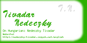 tivadar nedeczky business card